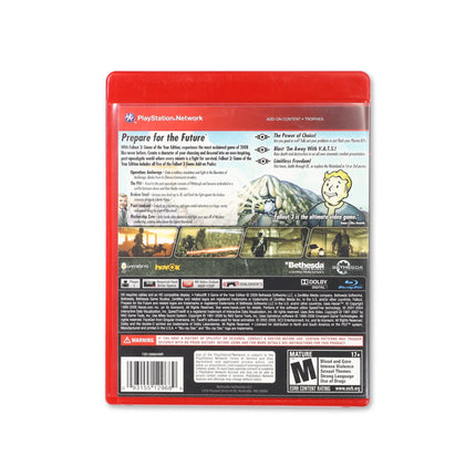 Fallout 3 [Game of the Year Greatest Hits] for PlayStation 3 - Box back - Product gallery.
