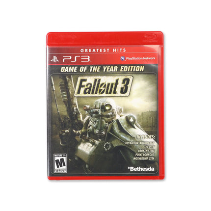 Fallout 3 [Game of the Year Greatest Hits] for PlayStation 3 - Box front - Complete in box or box and game.