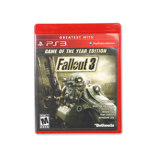 Fallout 3 [Game of the Year Greatest Hits] for PlayStation 3 - Box front - Complete in box or box and game.