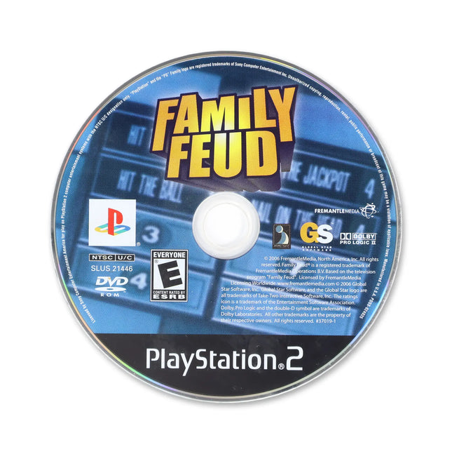 Family Feud for Sony PlayStation 2 - Disc front with label - Game only.