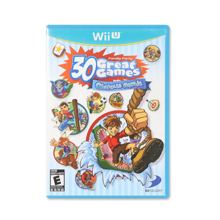 Family Party: 30 Great Games Obstacle Arcade for Wii U - Box front - Complete in box or box and game.