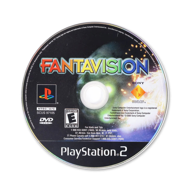Fantavision for Sony PlayStation 2 - Disc front with label - Game only.