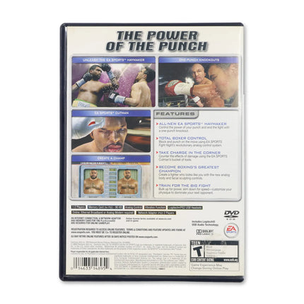 Fight Night Round 2 for Sony PlayStation 2 - Case back cover - Product gallery.