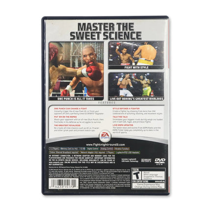 Fight Night Round 3 [Greatest Hits] for Sony PlayStation 2 - Case back cover - Product gallery.