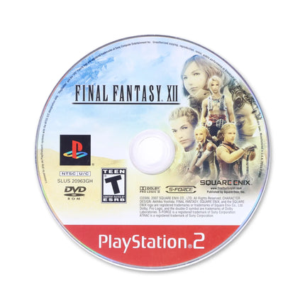 Final Fantasy XII [Greatest Hits] for Sony PlayStation 2 - Disc front with label - Game only.