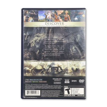 Final Fantasy XII for Sony PlayStation 2 - Case back cover - Product gallery.