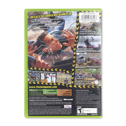 Flatout for Microsoft Xbox - Case back cover - Product gallery.