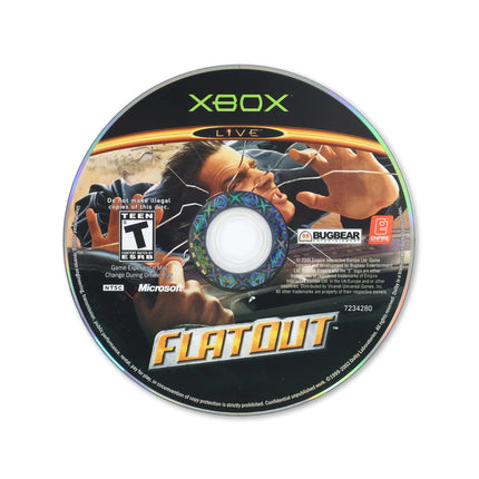 Flatout for Microsoft Xbox - Disc front with label - Game only.