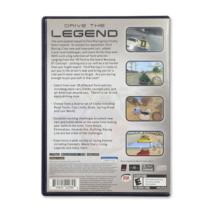 Ford Racing 2 for Sony PlayStation 2 - Case back cover - Product gallery.