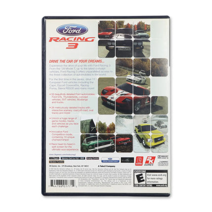 Ford Racing 3 for Sony PlayStation 2 - Case back cover - Product gallery.