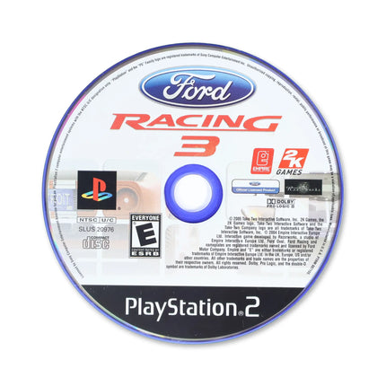 Ford Racing 3 for Sony PlayStation 2 - Disc front with label - Game only.