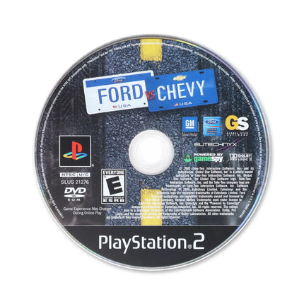 Ford vs Chevy for Sony PlayStation 2 - Disc front with label - Game only.