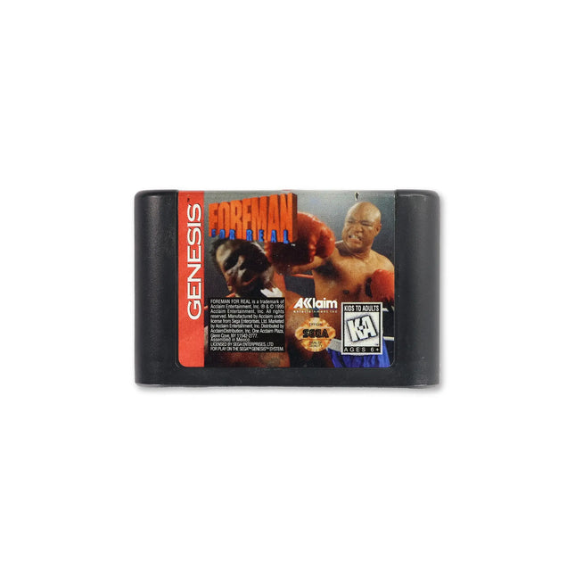 Foreman For Real for Sega Genesis - Cartridge front with label - Game only.