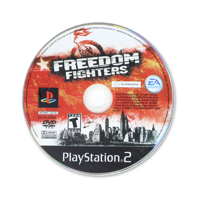 Freedom Fighters for Sony PlayStation 2 - Disc front with label - Game only.