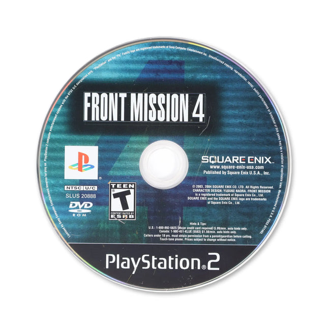 Front Mission 4 for Sony PlayStation 2 - Disc front with label - Game only.