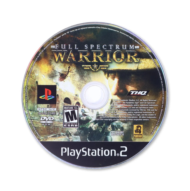 Full Spectrum Warrior for Sony PlayStation 2 - Disc front with label - Game only.