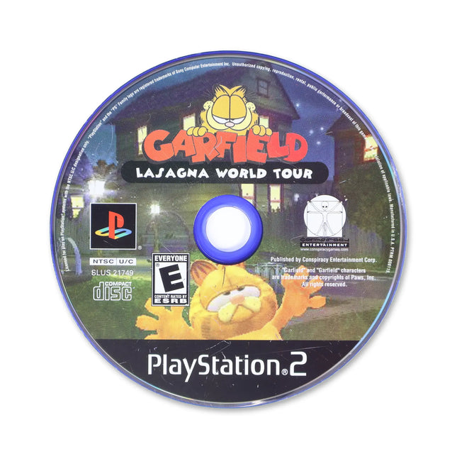 Garfield: Lasagna World Tour for Sony PlayStation 2 - Disc front with label - Game only.