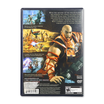 Genji Dawn of the Samurai for Sony PlayStation 2 - Case back cover - Product gallery.
