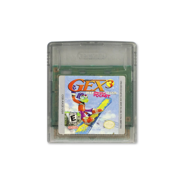 Gex 3: Deep Cover Gecko-GBC-Cartridge-Front