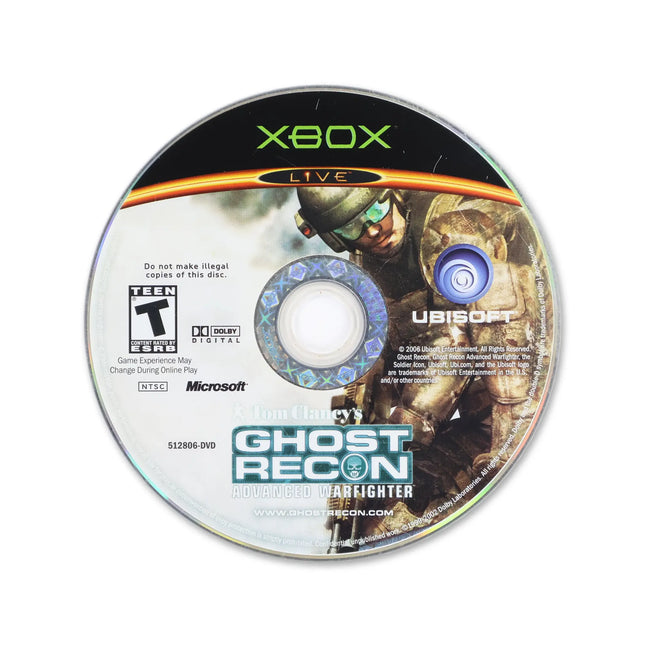 Ghost Recon Advanced Warfighter for Microsoft Xbox - Disc front with label - Game only.