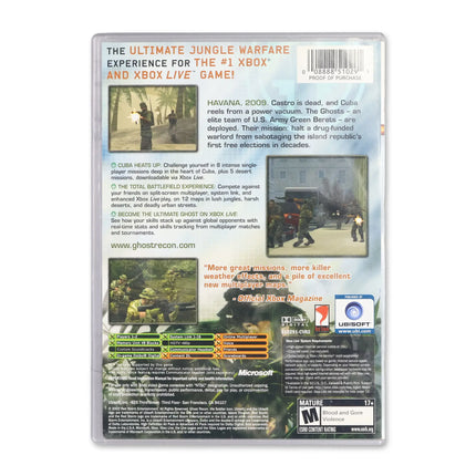 Ghost Recon Island Thunder [Platinum Hits] for Microsoft Xbox - Case back cover - Product gallery.