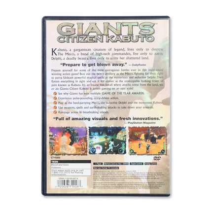 Giants Citizen Kabuto for Sony PlayStation 2 - Case back cover - Product gallery.