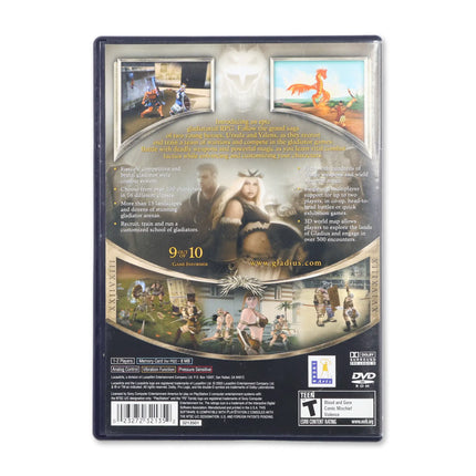 Gladius for Sony PlayStation 2 - Case back cover - Product gallery.