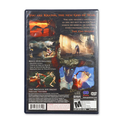 God of War 2 for Sony PlayStation 2 - Case back cover - Product gallery.