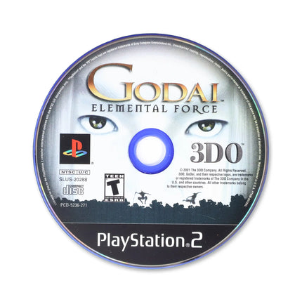 Godai Elemental Force for Sony PlayStation 2 - Disc front with label - Game only.