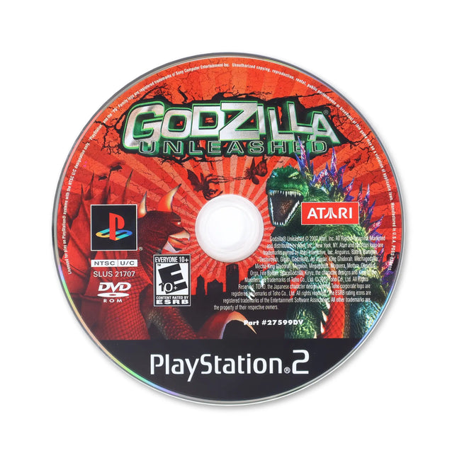 Godzilla Unleashed for Sony PlayStation 2 - Disc front with label - Game only.