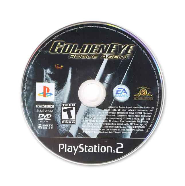 GoldenEye Rogue Agent for Sony PlayStation 2 - Disc front with label - Game only.
