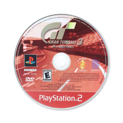 Gran Turismo 3 [Greatest Hits] for Sony PlayStation 2 - Disc front with label - Game only.