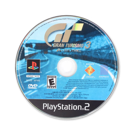 Gran Turismo 3 for Sony PlayStation 2 - Disc front with label - Game only.