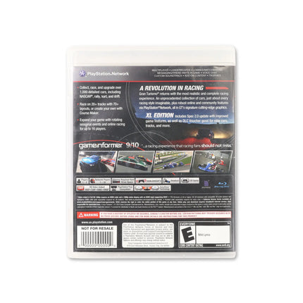 Gran Turismo 5: XL Edition [Not For Resale] for PlayStation 3 - Box back - Product gallery.