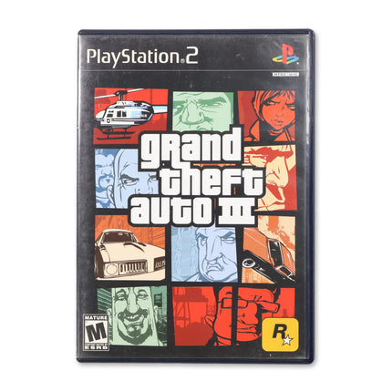 Grand Theft Auto III for Sony PlayStation 2 - Case front cover - Complete in box or case and game.