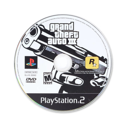 Grand Theft Auto III for Sony PlayStation 2 - Disc front with label - Game only.