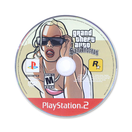 Grand Theft Auto San Andreas [Greatest Hits] for Sony PlayStation 2 - Disc front with label - Game only.