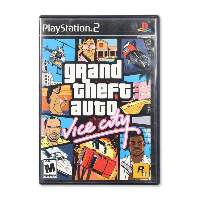 Grand Theft Auto Vice City for Sony PlayStation 2 - Case front cover - Complete in box or case and game.