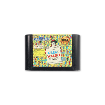 Great Waldo Search for Sega Genesis - Cartridge front with label - Game only.