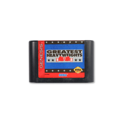 Greatest Heavyweights for Sega Genesis - Cartridge front with label - Game only.
