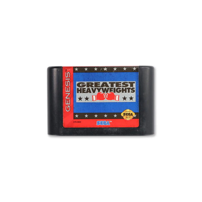 Greatest Heavyweights for Sega Genesis - Cartridge front with label - Game only.