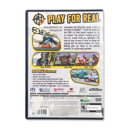 Greg Hastings Tournament Paintball Maxed for Sony PlayStation 2 - Case back cover - Product gallery.