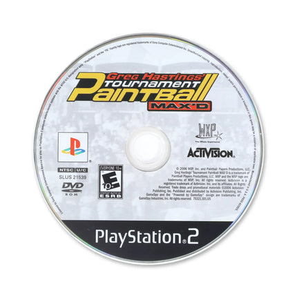 Greg Hastings Tournament Paintball Maxed for Sony PlayStation 2 - Disc front with label - Game only.