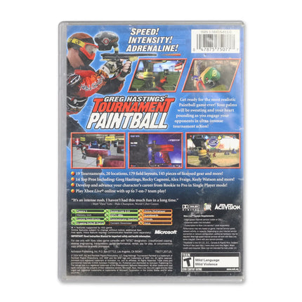 Greg Hastings Tournament Paintball [Platinum Hits] for Microsoft Xbox - Case back cover - Product gallery.