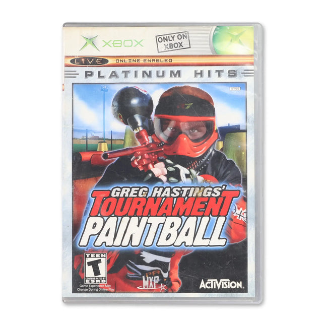Greg Hastings Tournament Paintball [Platinum Hits] for Microsoft Xbox - Case front cover - Complete in box or case and game.