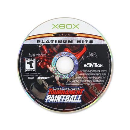 Greg Hastings Tournament Paintball [Platinum Hits] for Microsoft Xbox - Disc front with label - Game only.