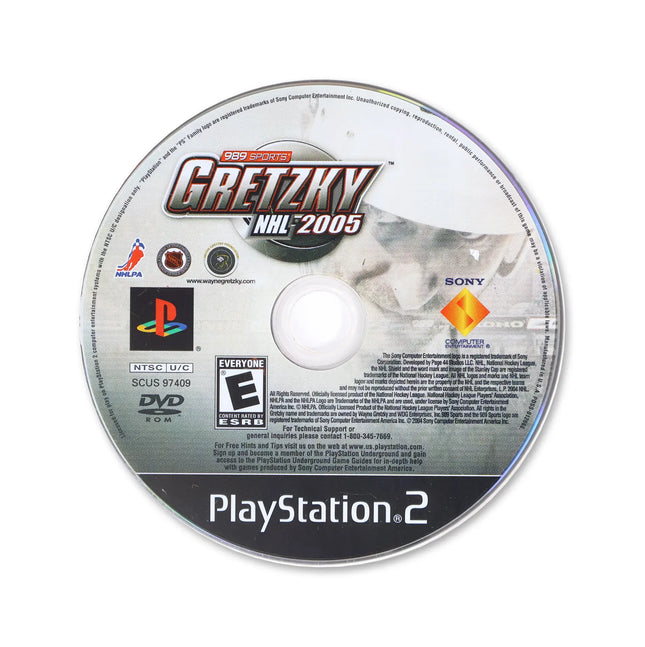 Gretzky NHL 2005 for Sony PlayStation 2 - Disc front with label - Game only.