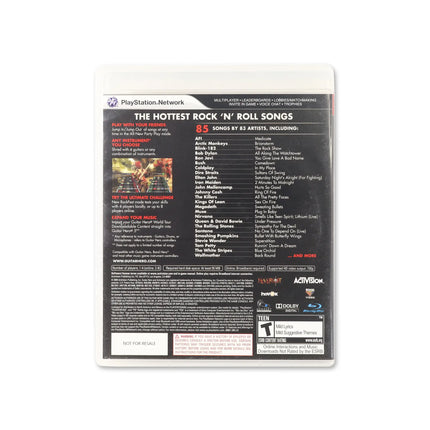 Guitar Hero 5 for PlayStation 3 - Box back - Product gallery.