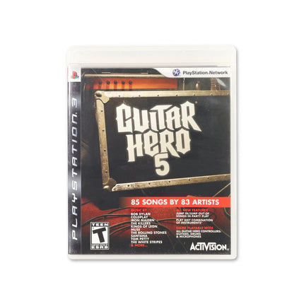 Guitar Hero 5 for PlayStation 3 - Box front - Complete in box or box and game.