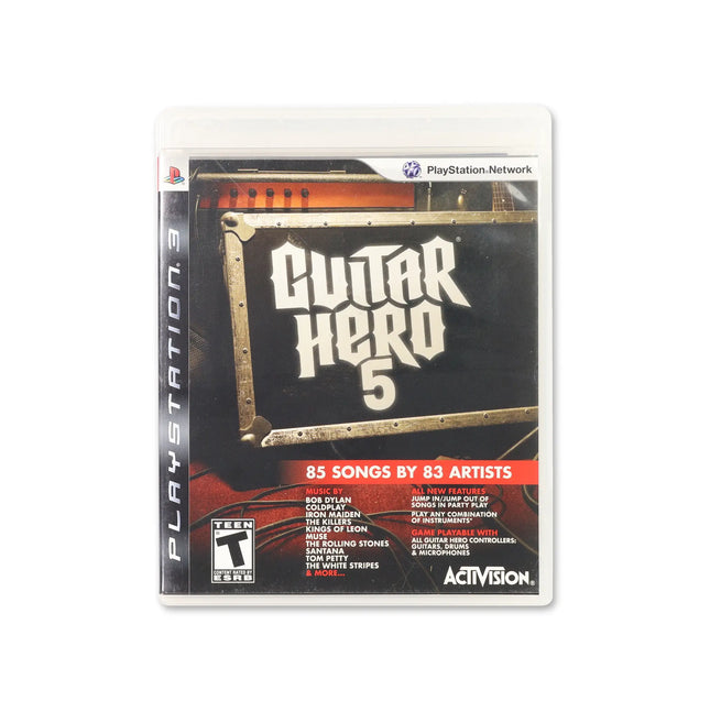 Guitar Hero 5 for PlayStation 3 - Box front - Complete in box or box and game.